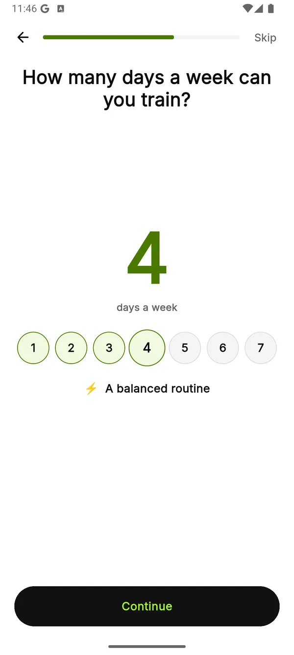 Days a week
