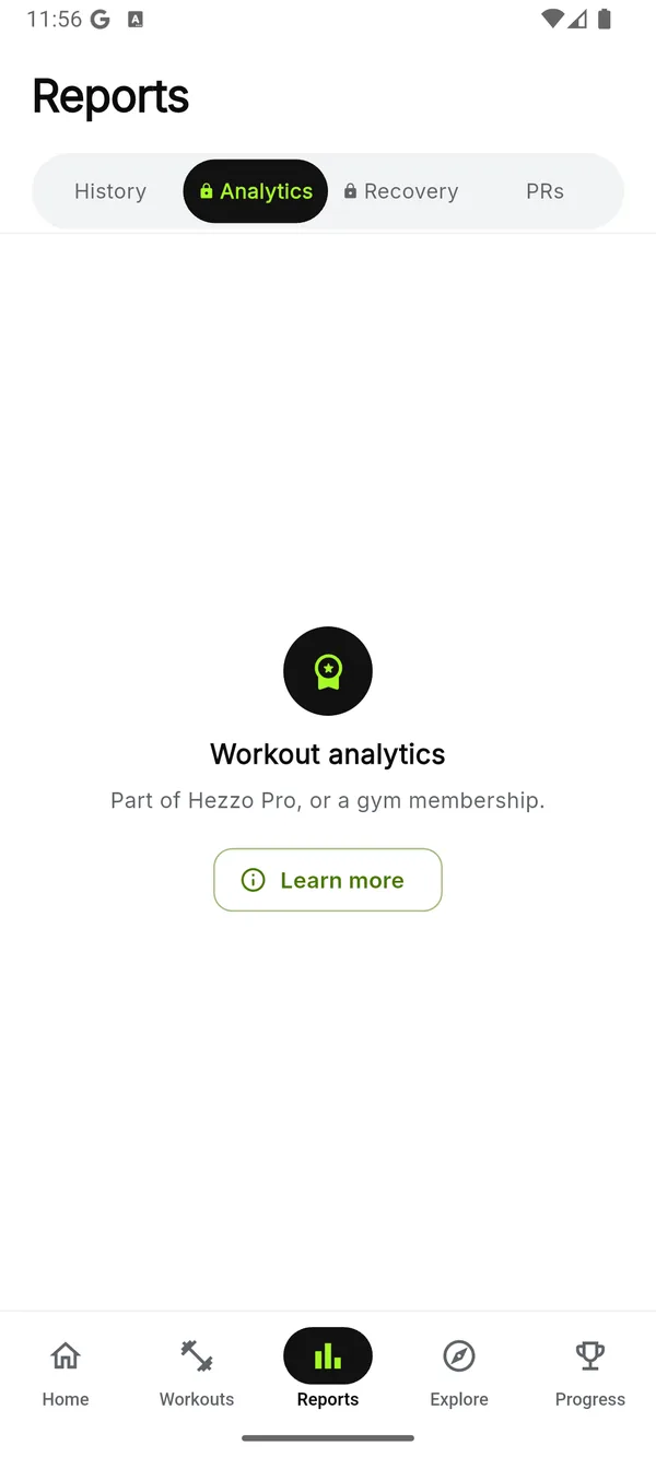 A Free account meets a lock on Reports Analytics